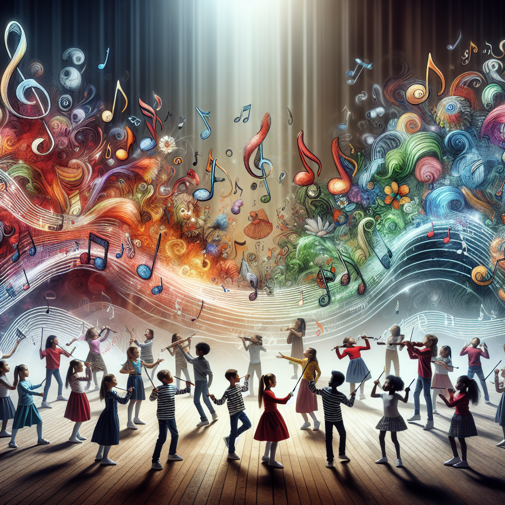 Children playing music