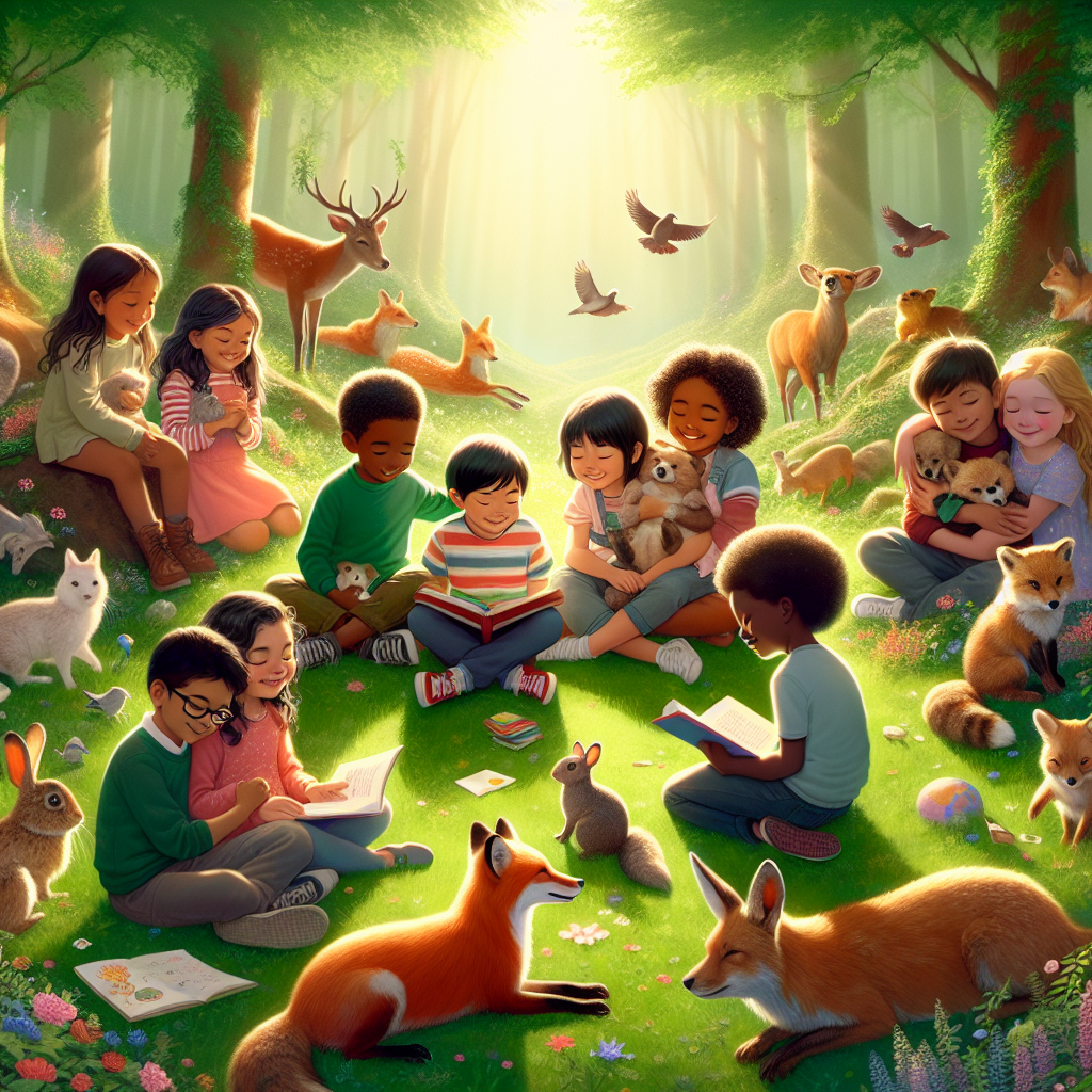 Children learning about nature