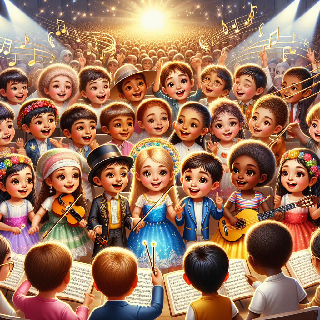 Children making music