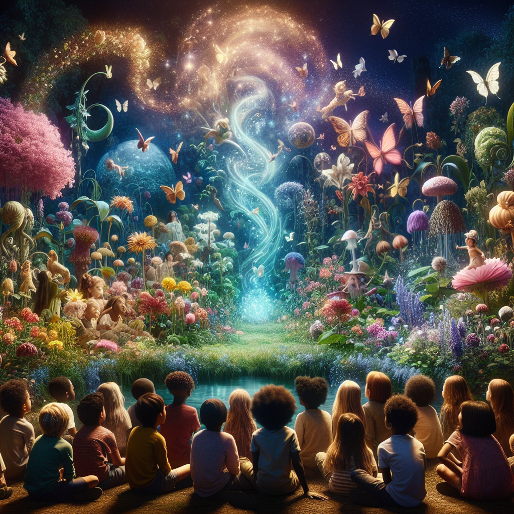 Magical garden coming to life